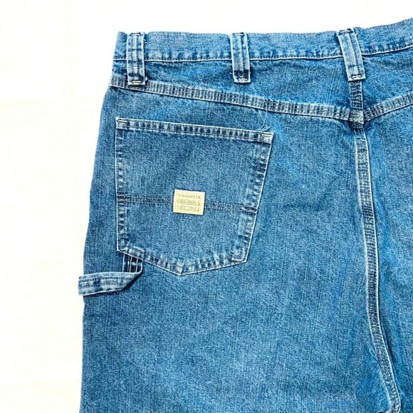 Vtg Wrangler Relaxed Fit Carpenter Denim Shorts - Picture 8 of 12
